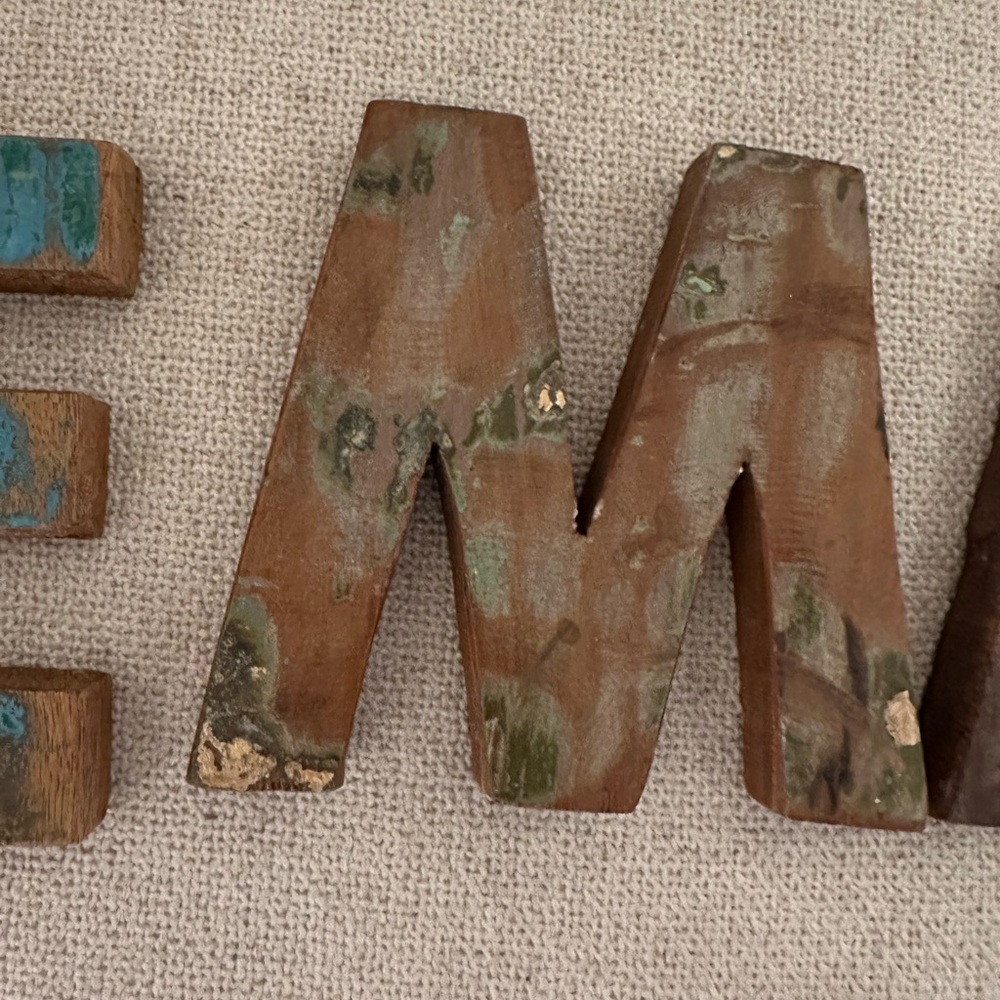 Solid Wood Rustic Letter Set - "Emma" - Picture 2 of 5